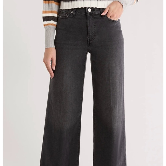 Frame Le Slim Palazzo Wide-Leg Black Jeans Size 28 - Picture 12 of 14